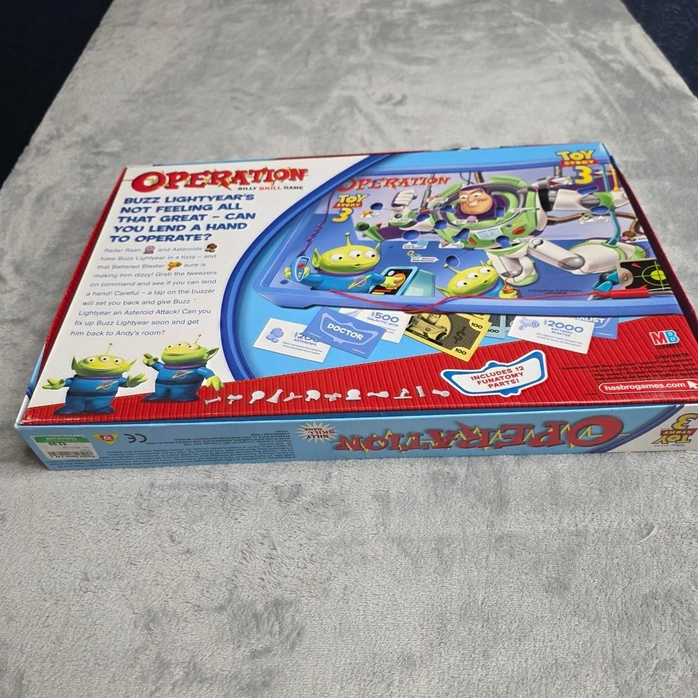 Toy Story 3 Operation Game by Hasbro - 2009 Ed - Tested/Works/Complete!  Ages 6+